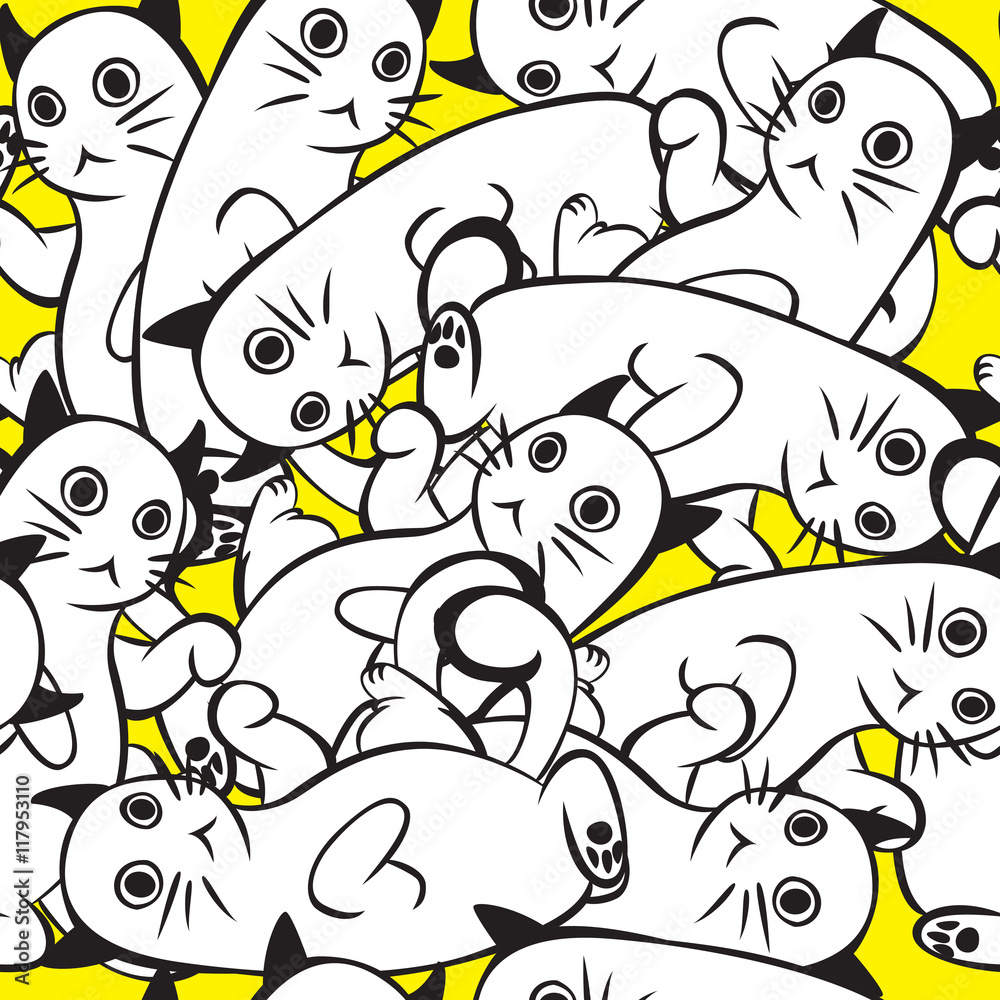 Fototapeta premium seamless cats pattern