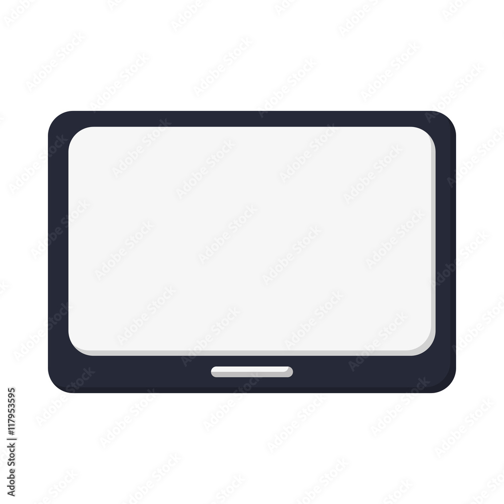 flat design single tablet icon vector illustration