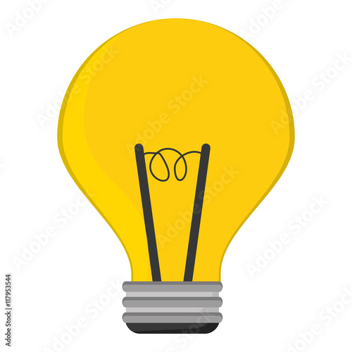 flat design regular lightbulb icon vector illustration photo