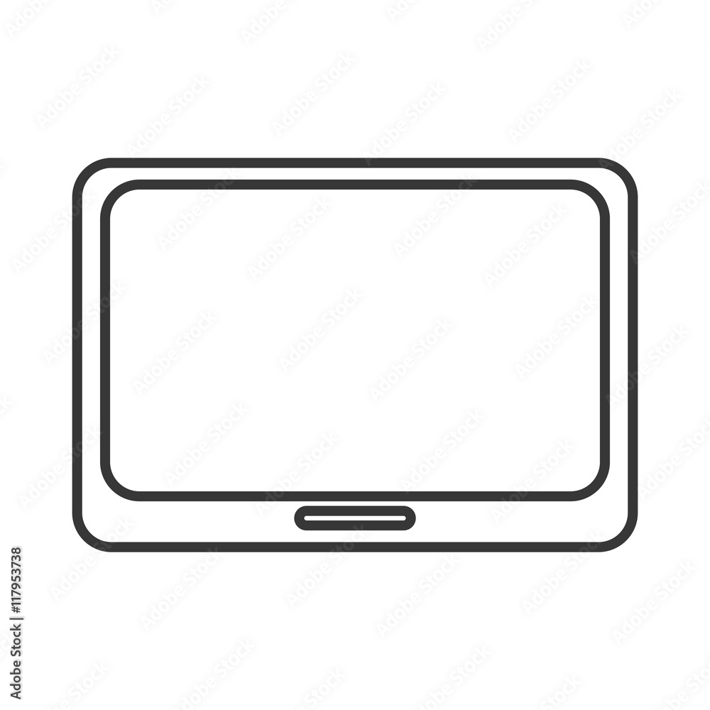 flat design single tablet icon vector illustration flat design single tablet icon vector illustration