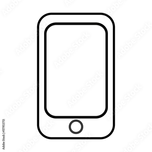 flat design modern cellphone icon vector illustration