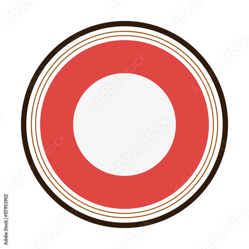 flat design round badge icon vector illustration