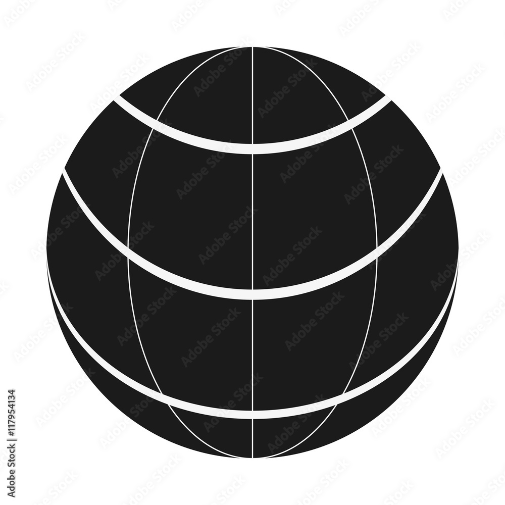 flat design earth globe diagram icon vector illustration