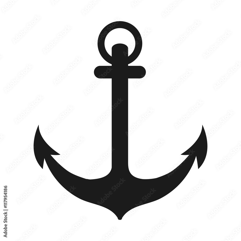 flat design single anchor icon vector illustration flat design single anchor icon vector illustration