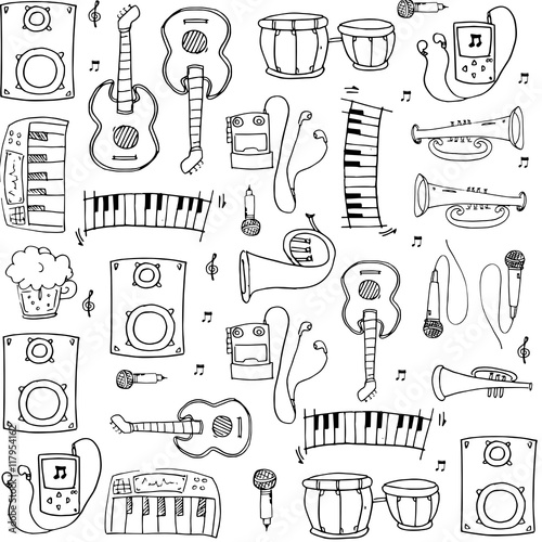 Doodle of object music pack