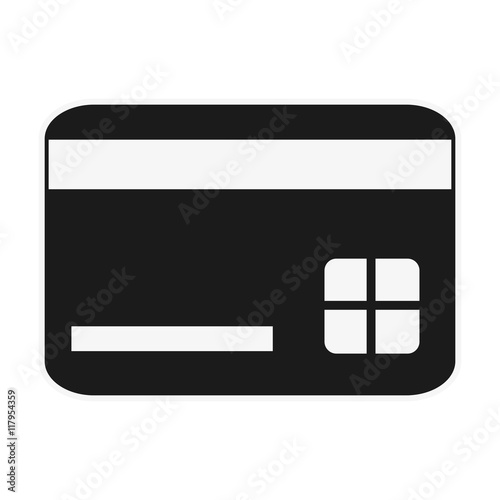 flat design credit card icon vector illustration