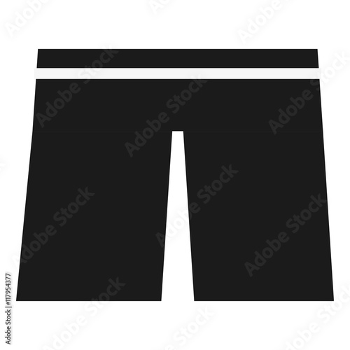 flat design swimwear shorts icon vector illustration