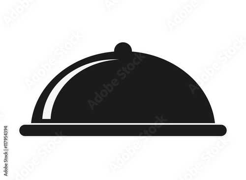 flat design elegant food tray icon vector illustration