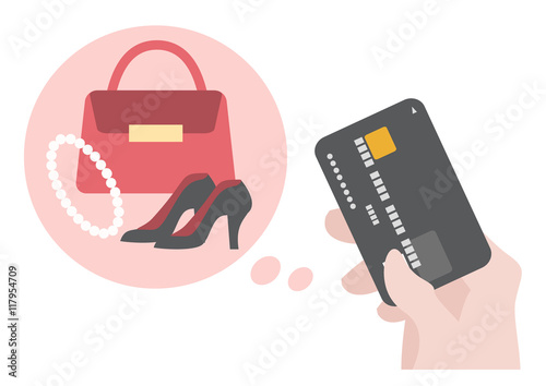 Online shopping with credit card