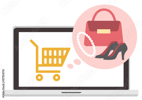 Online shopping with credit card