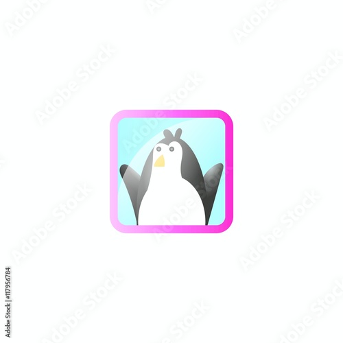 penguin game logo icon vector photo