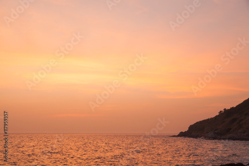 During the evening sunset