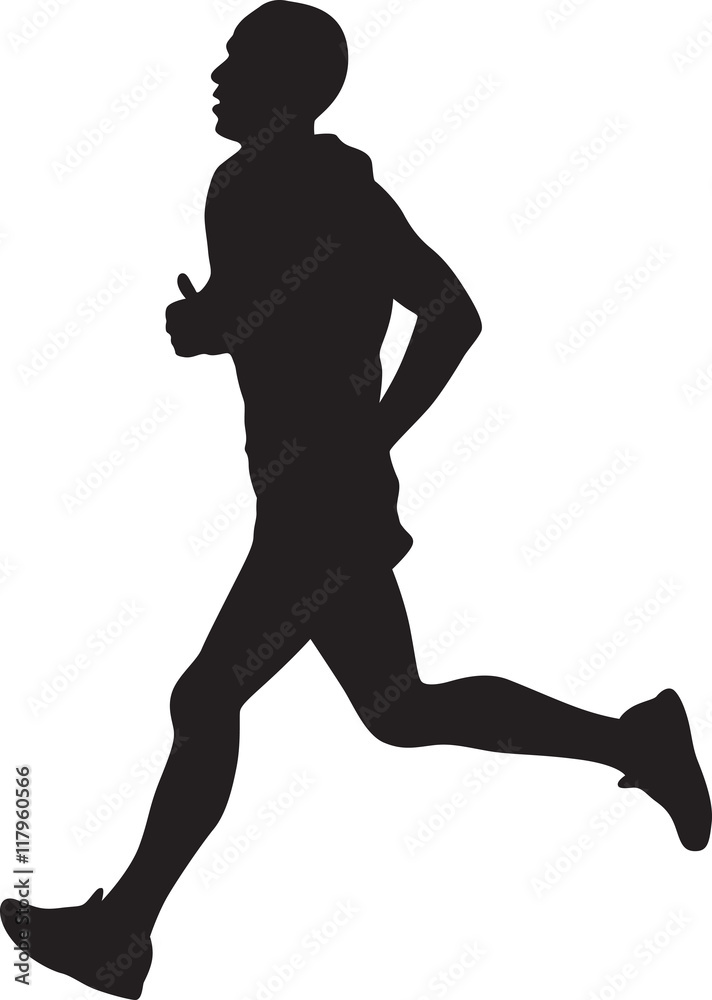 Runner silhouette vector