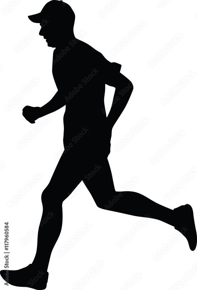 Runner silhouette vector Runner silhouette vector