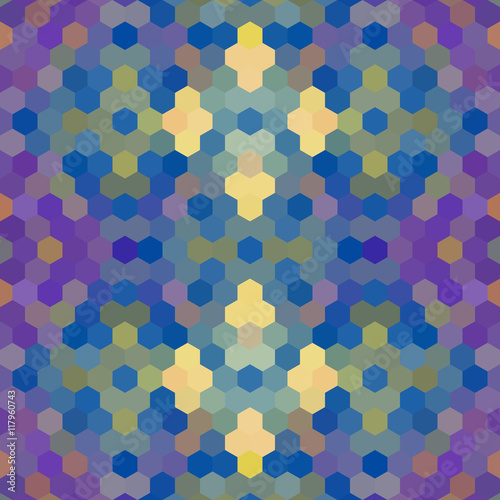 Wallpaper Mural Kaleidoscopic low poly hexagon style vector mosaic background Torontodigital.ca