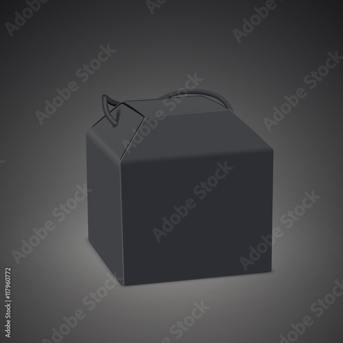 blank package box with handle