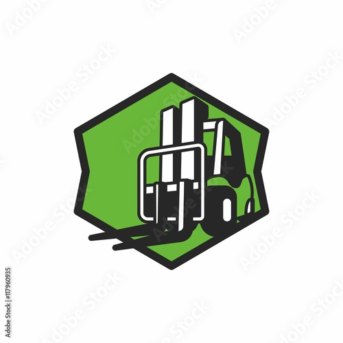 forklift logo icon vector
