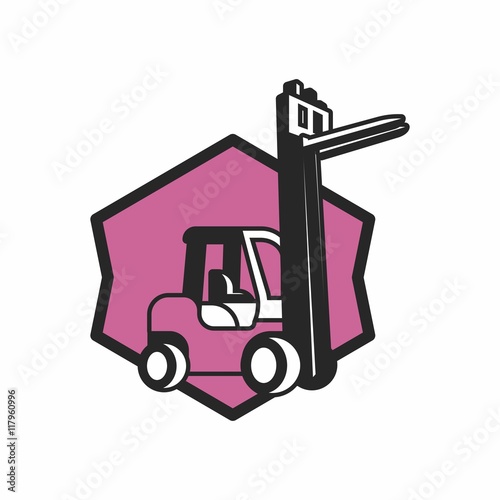 forklift logo icon vector
