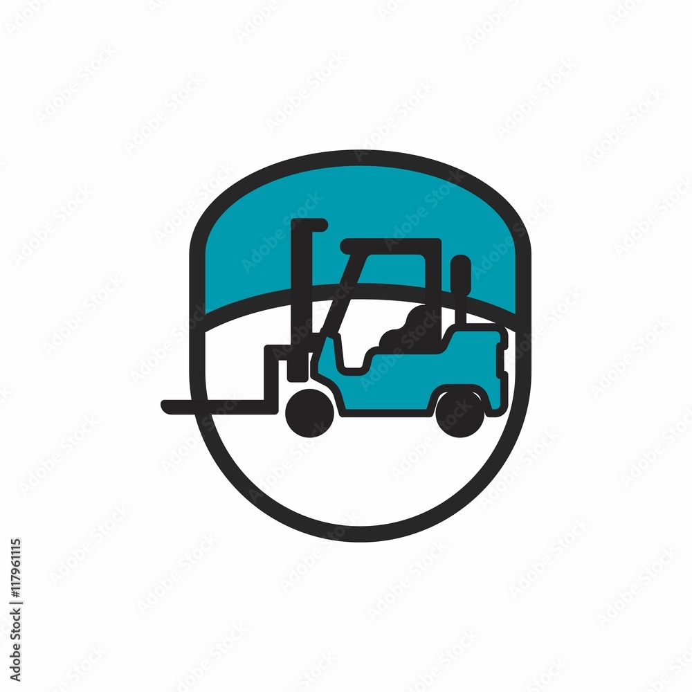Fototapeta premium forklift logo icon vector 