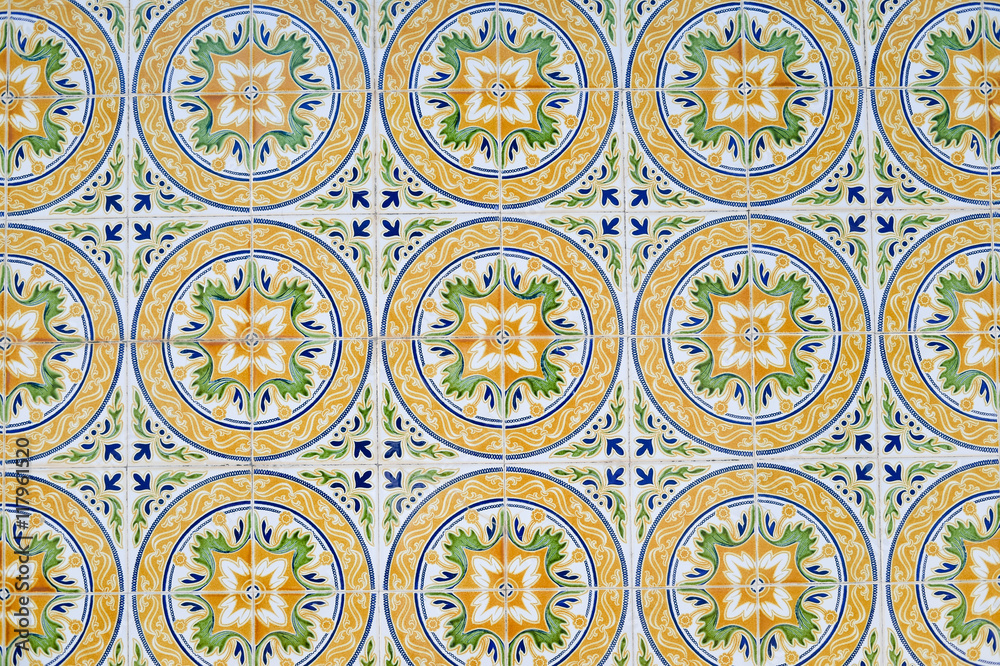 Abstract detail of traditional tiled texture background, closeup view Abstract detail of traditional tiled texture background, closeup view
