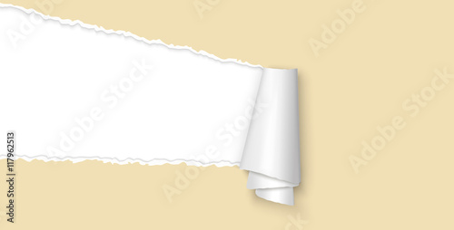 ripped open paper with space for text