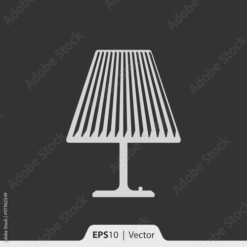 Lamp table top vector icon for web and mobile