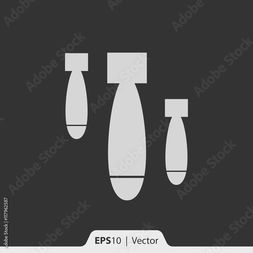 Air bomb vector icon for web and mobile