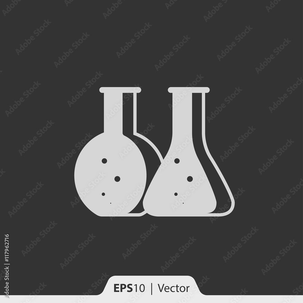 Chemical laboratory bulbs vector icon for web and mobile Chemical laboratory bulbs vector icon for web and mobile