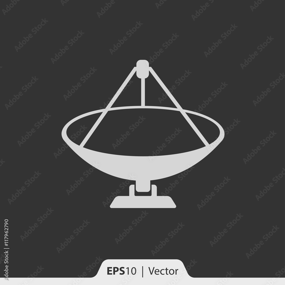 Satellite antenna vector icon for web and mobile Satellite antenna vector icon for web and mobile