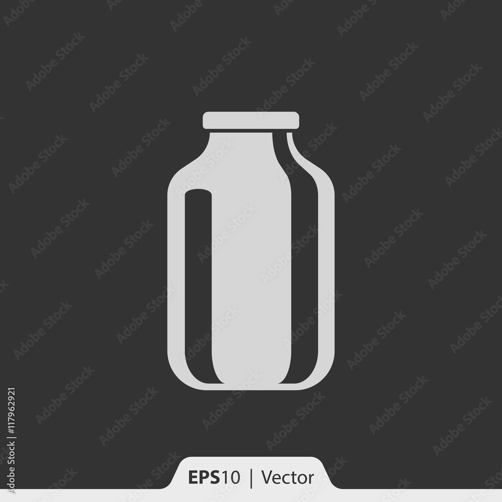 Glass jar vector icon for web and mobile