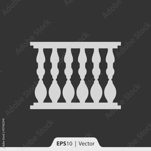 Baluster vector icon for web and mobile
