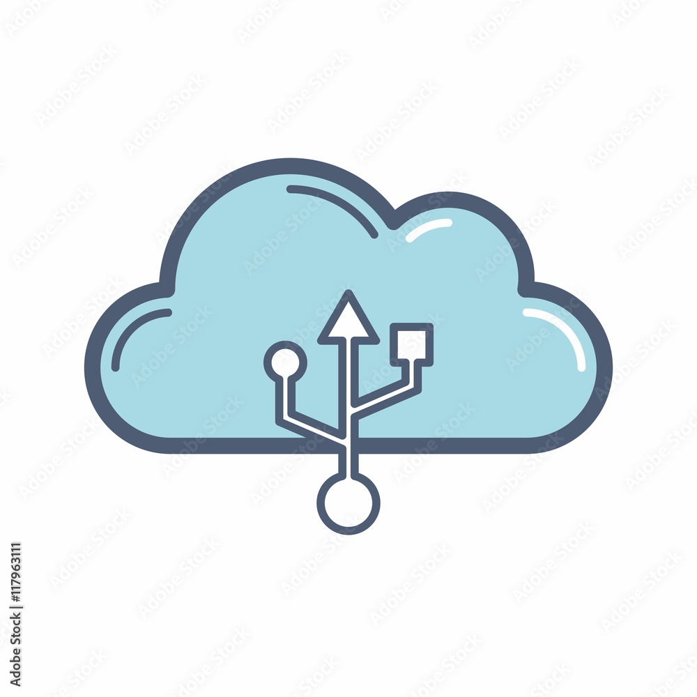 cloud computer logo icon vector cloud computer logo icon vector