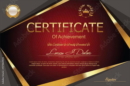 Modern certificate or diploma template 