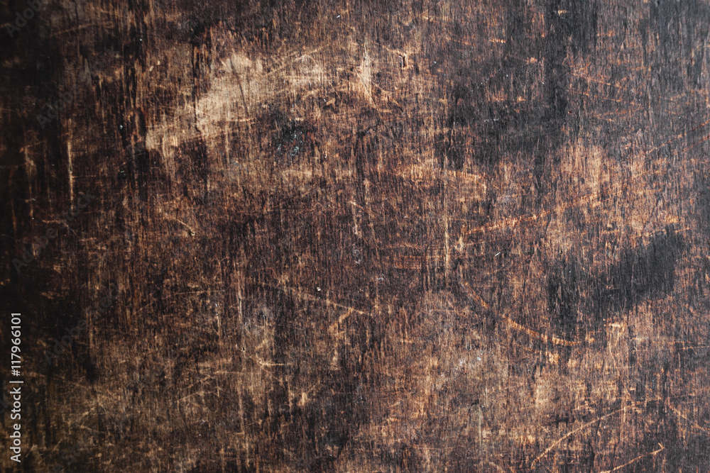 Obraz premium Old dark brown wooden texture background. Natural vintage Backd