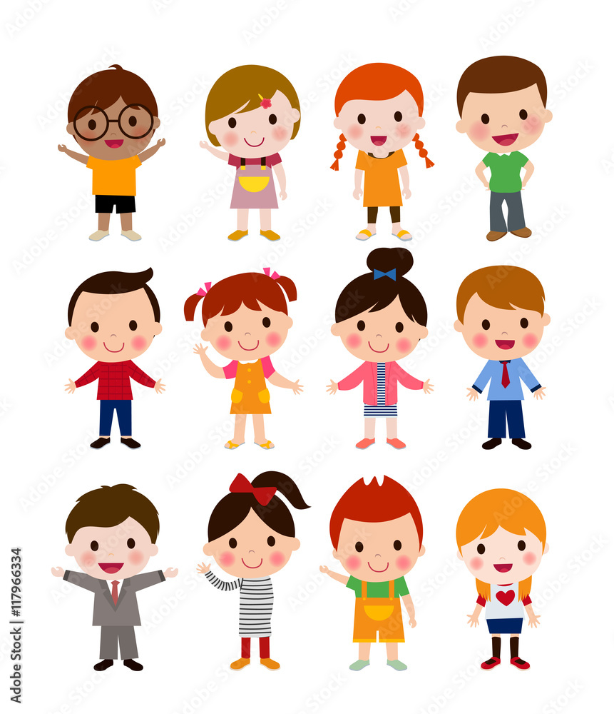 cartoon drawings of children