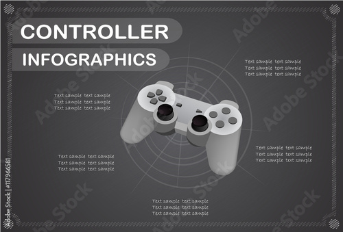Controller  infographics, Vector illustration.
