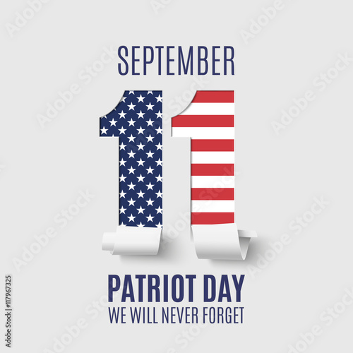 Abstract Patriot Day background template.