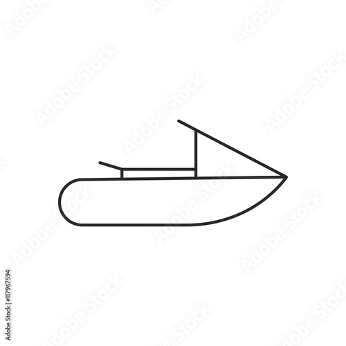 Outline water scooter icon isolated on white background