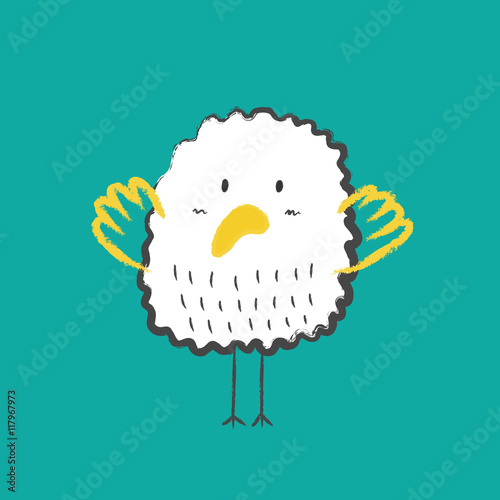 Isolated Baby Bird, vector ...