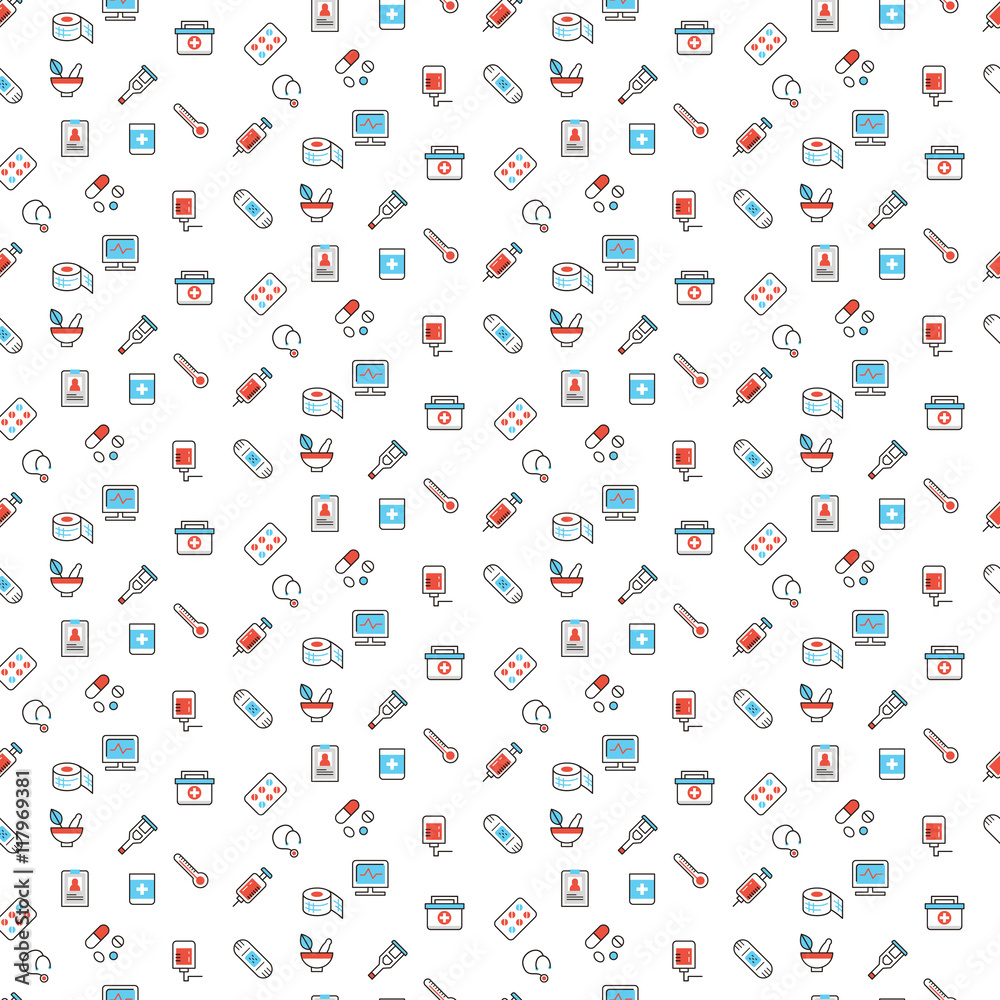 Medical symbols seamless pattern Medical symbols seamless pattern