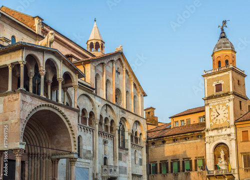 Cathedral of Santa Maria Assunta e San Geminiano of Modena, in Emilia-Romagna. Italy.