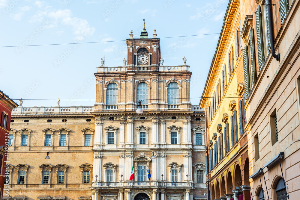 Palazzo Ducale in Piazza Roma of Modena. Italy.