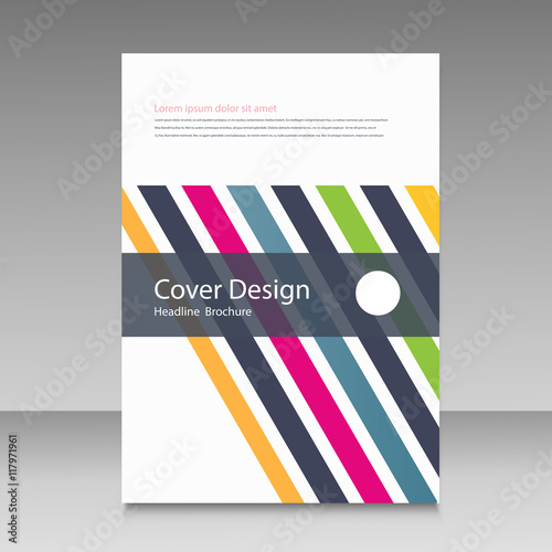 Abstract straight lines cover brochure