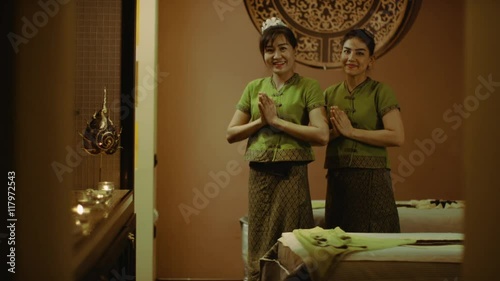 Thai greeting at spa