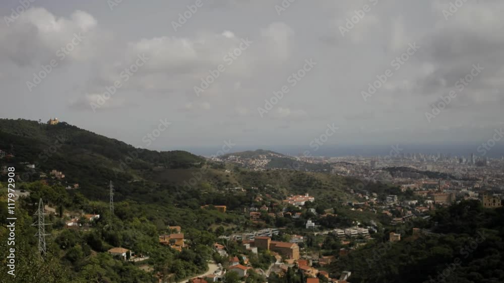 The city of barcelona from the hills The city of barcelona from the hills