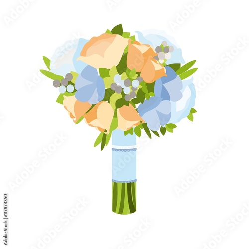 Wedding bouquet vector