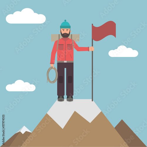 Climber on top
