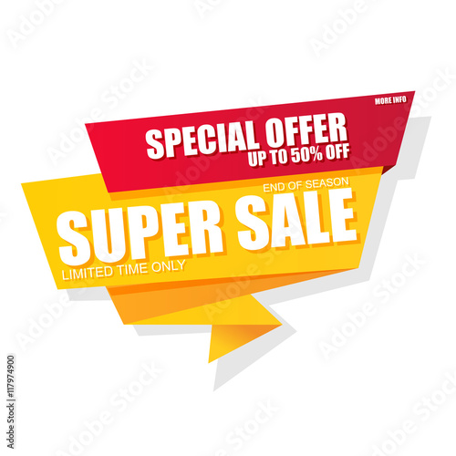 Super sale banner vector design template
