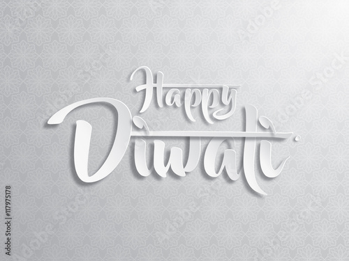 happy diwali text design