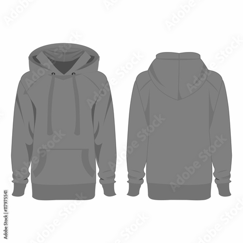 Grey hoodie isolated vector
